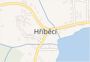 Hříběcí v obci Horní Cerekev - mapa části obce