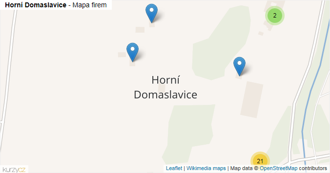 Mapa Horní Domaslavice - Firmy v obci.