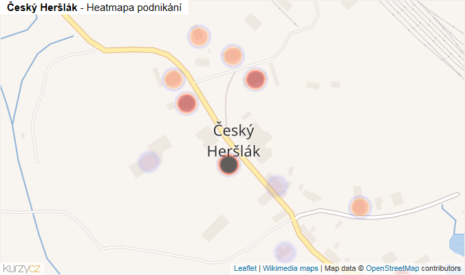 Mapa Český Heršlák - Firmy v části obce.