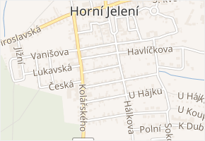 Husova v obci Horní Jelení - mapa ulice