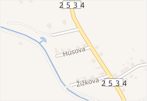 Husova v obci Horní Jiřetín - mapa ulice