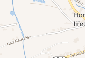 Nad Nádražím v obci Horní Jiřetín - mapa ulice