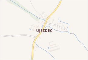 Újezdec v obci Horní Kruty - mapa části obce