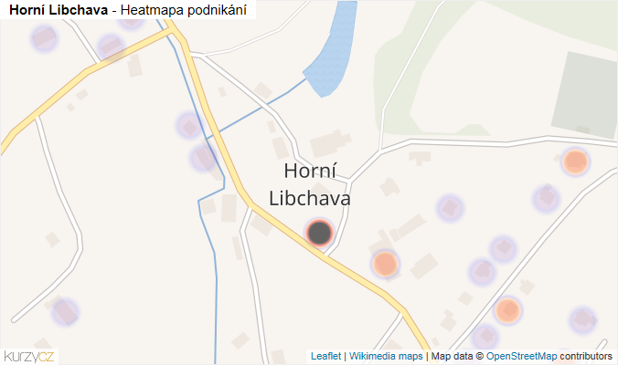 Mapa Horní Libchava - Firmy v části obce.