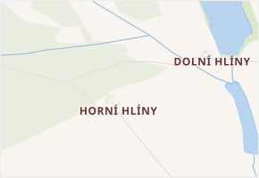 Horní Hlíny v obci Horní Libochová - mapa části obce