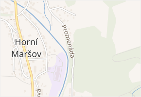 Promenáda v obci Horní Maršov - mapa ulice