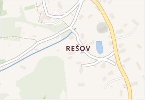 Rešov v obci Horní Město - mapa části obce