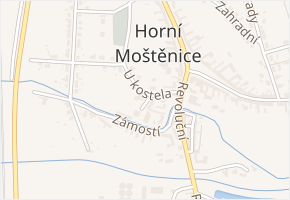 Horní Moštěnice v obci Horní Moštěnice - mapa části obce