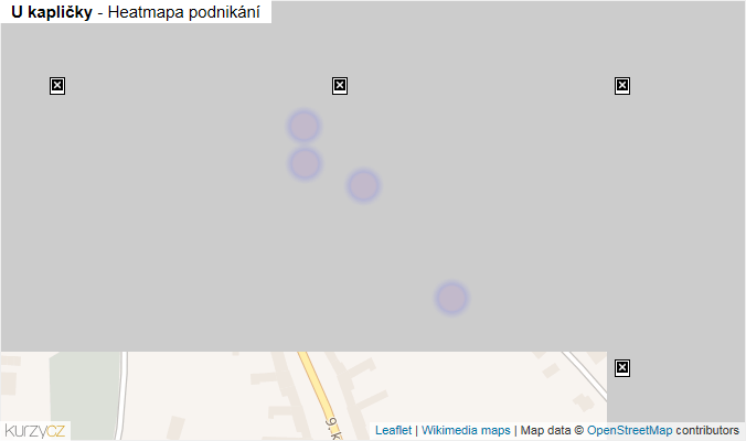 Mapa U kapličky - Firmy v ulici.