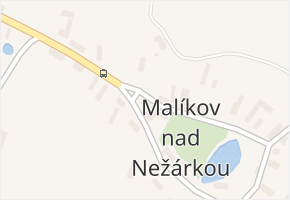 Malíkov nad Nežárkou v obci Horní Pěna - mapa části obce