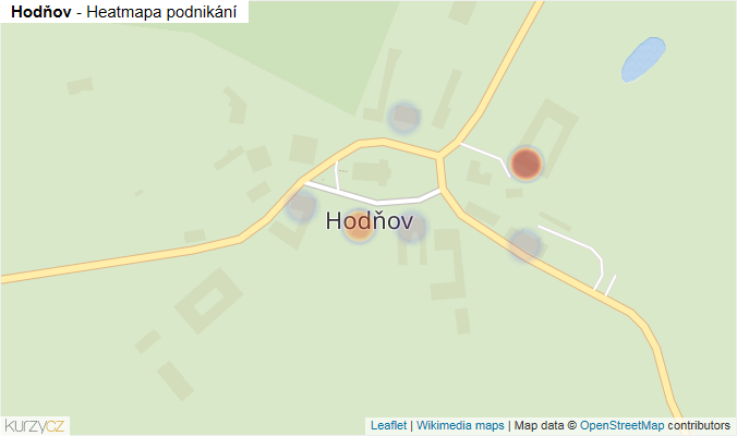 Mapa Hodňov - Firmy v části obce.