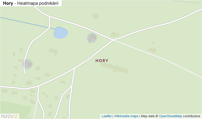 Mapa Hory - Firmy v části obce.