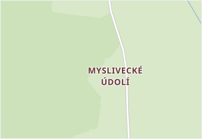 Myslivecké údolí v obci Horní Planá - mapa ulice