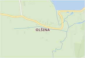 Olšina v obci Horní Planá - mapa části obce