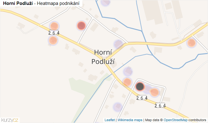 Mapa Horní Podluží - Firmy v části obce.
