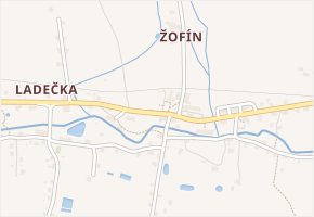 Žofín v obci Horní Podluží - mapa části obce