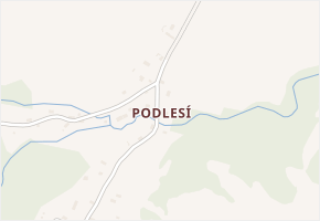 Podlesí v obci Horní Police - mapa části obce