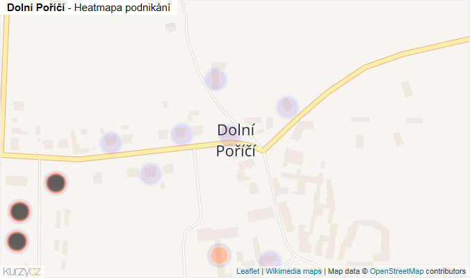 Mapa Dolní Poříčí - Firmy v části obce.