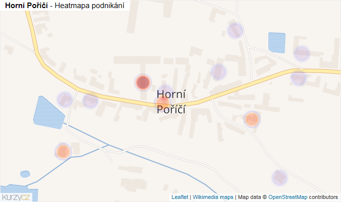 Mapa Horní Poříčí - Firmy v části obce.