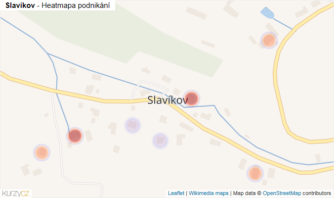 Mapa Slavíkov - Firmy v části obce.