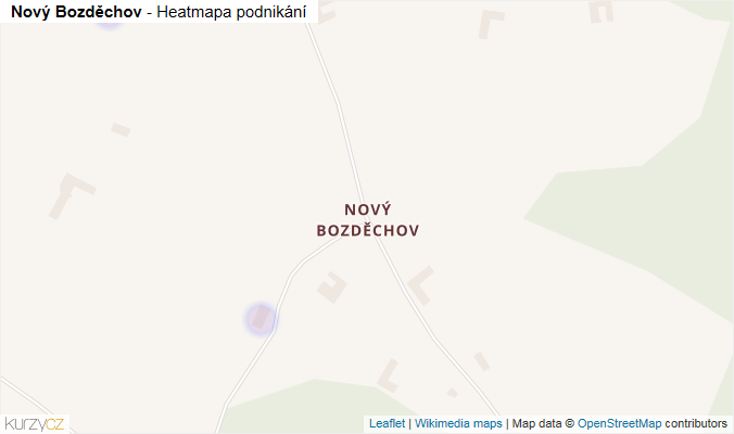 Mapa Nový Bozděchov - Firmy v části obce.