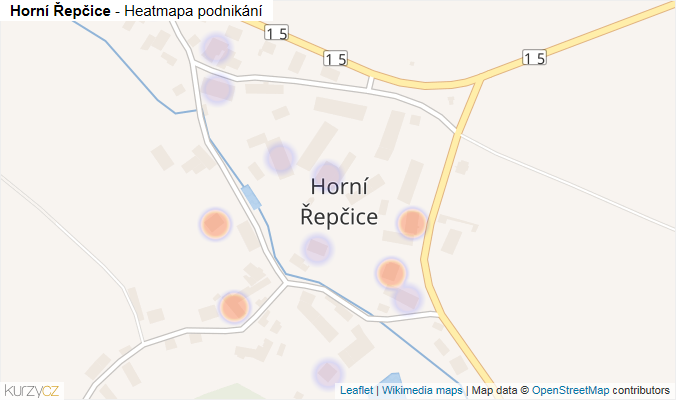 Mapa Horní Řepčice - Firmy v části obce.