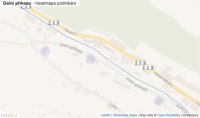 Mapa Dolní příkopy - Firmy v ulici.