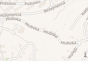 Hluboká v obci Horní Slavkov - mapa ulice