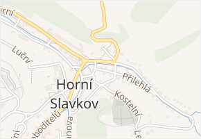Školní náměstí v obci Horní Slavkov - mapa ulice
