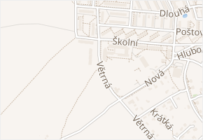 Větrná v obci Horní Slavkov - mapa ulice