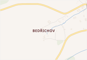 Bedřichov v obci Horní Stropnice - mapa části obce