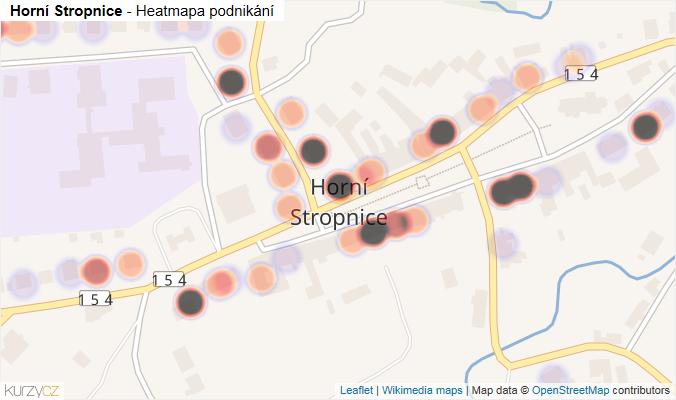 Mapa Horní Stropnice - Firmy v části obce.