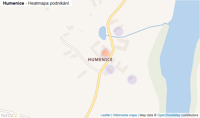 Mapa Humenice - Firmy v části obce.