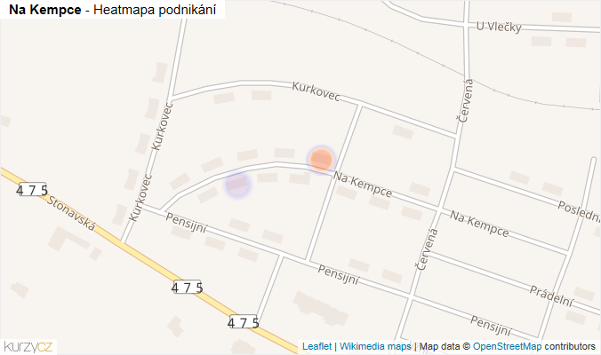 Mapa Na Kempce - Firmy v ulici.
