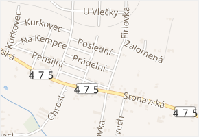 Prádelní v obci Horní Suchá - mapa ulice
