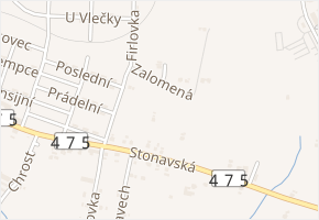 Zastrčená v obci Horní Suchá - mapa ulice