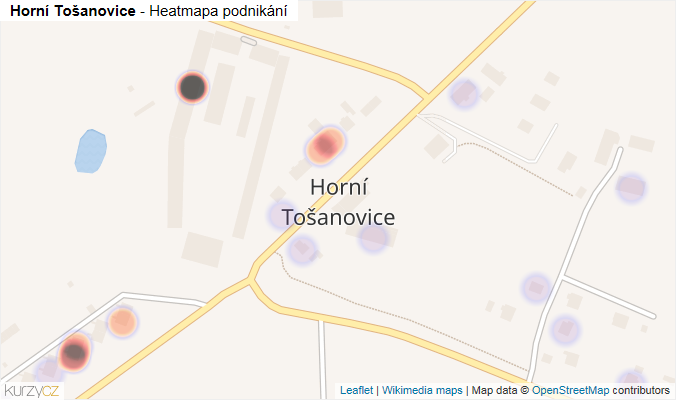 Mapa Horní Tošanovice - Firmy v části obce.