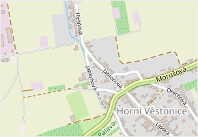 Jabloňová v obci Horní Věstonice - mapa ulice