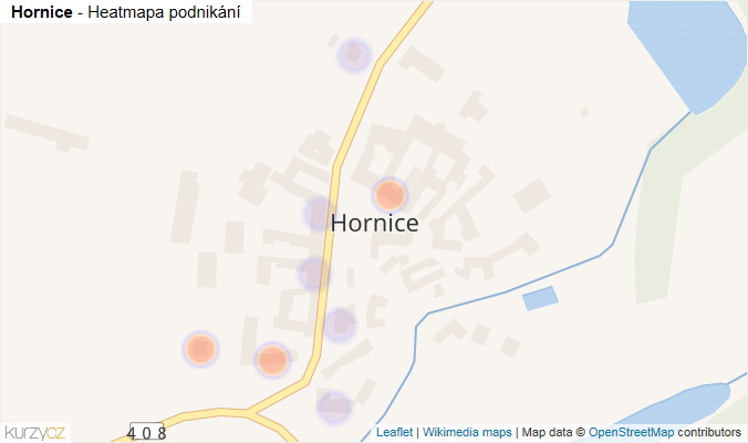 Mapa Hornice - Firmy v části obce.
