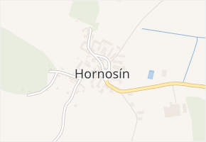 Hornosín v obci Hornosín - mapa části obce