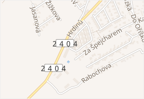 B. Němcové v obci Horoměřice - mapa ulice