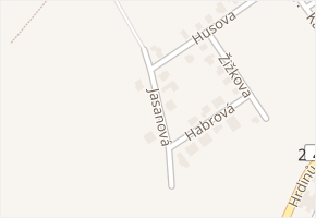 Jasanová v obci Horoměřice - mapa ulice