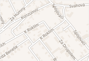 K Roklím v obci Horoměřice - mapa ulice