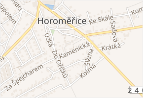 Kamenická v obci Horoměřice - mapa ulice