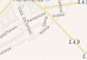 Kolmá v obci Horoměřice - mapa ulice