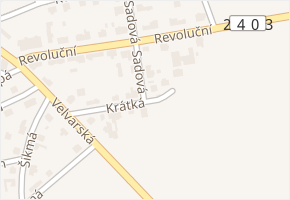 Krátká v obci Horoměřice - mapa ulice