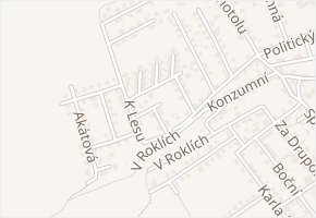 Na Zavadilce v obci Horoměřice - mapa ulice