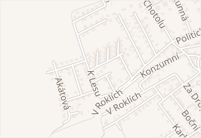 Opuková v obci Horoměřice - mapa ulice