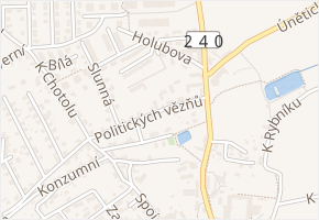 Politických vězňů v obci Horoměřice - mapa ulice