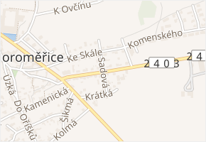 Sadová v obci Horoměřice - mapa ulice